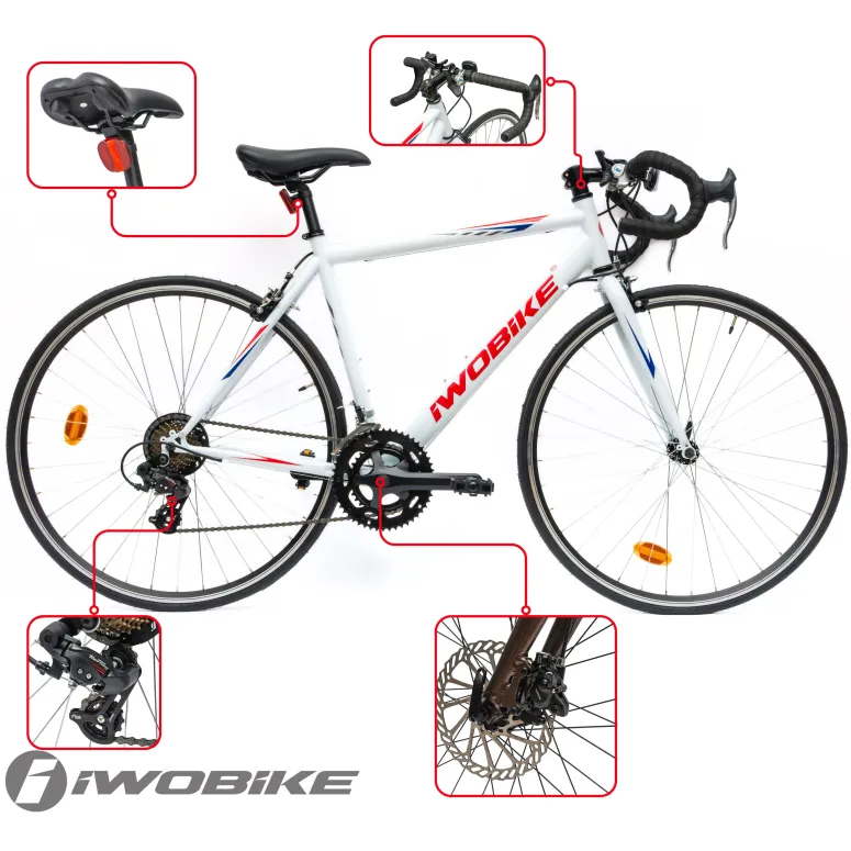 Rower Męski Szosowy Koła 28" Shimano IWOBIKE 2025 Lekki Kolarzówka Szosówka