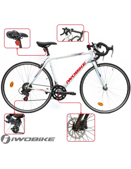 Rower Męski Szosowy Koła 28" Shimano IWOBIKE 2025 Lekki Kolarzówka Szosówka