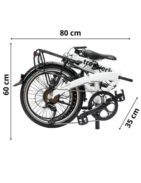 Rower Elektryczny Damski Męski Składany 20" SHIMANO LCD Składak 250 W Alu