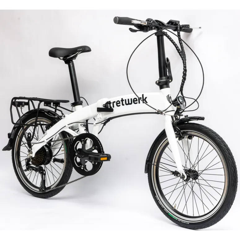 Rower Elektryczny Damski Męski Składany 20" SHIMANO LCD Składak 250 W Alu