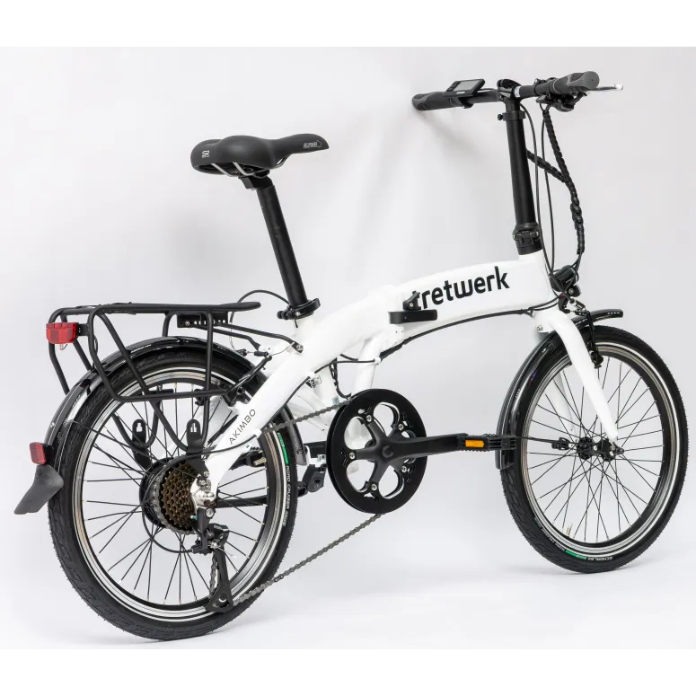 Rower Elektryczny Damski Męski Składany 20" SHIMANO LCD Składak 250 W Alu