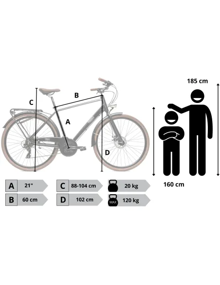 Rower Męski Miejski Koła 28" Aluminium Tarcze Oświetlenie Stopka Shimano