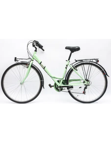 Rower Miejski Damski 28" Stal V-brake 6-biegów Revo Światła Dzwonek Stopka