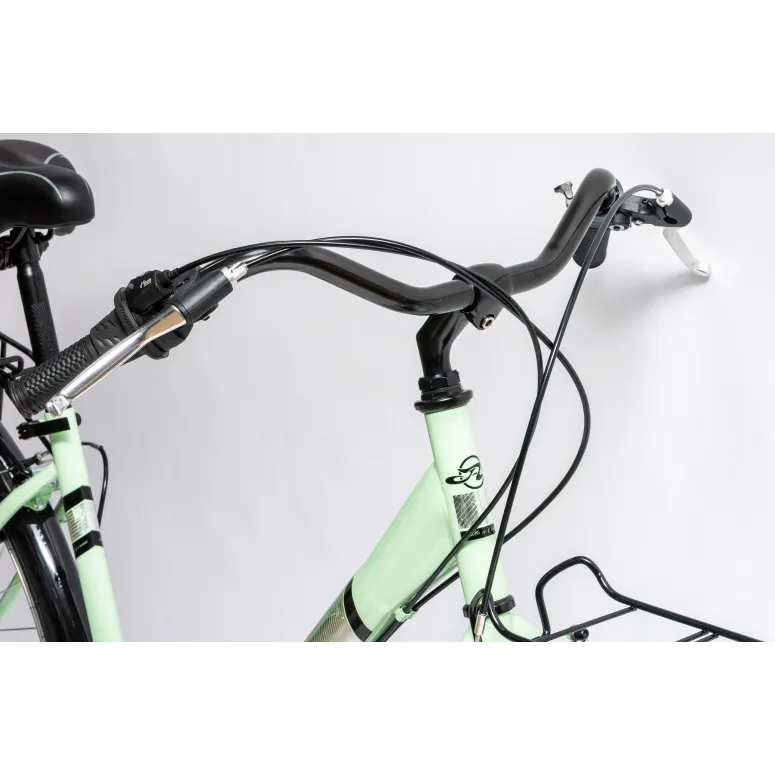 Rower Miejski Damski 28" Stal V-brake 6-biegów Revo Światła Dzwonek Stopka