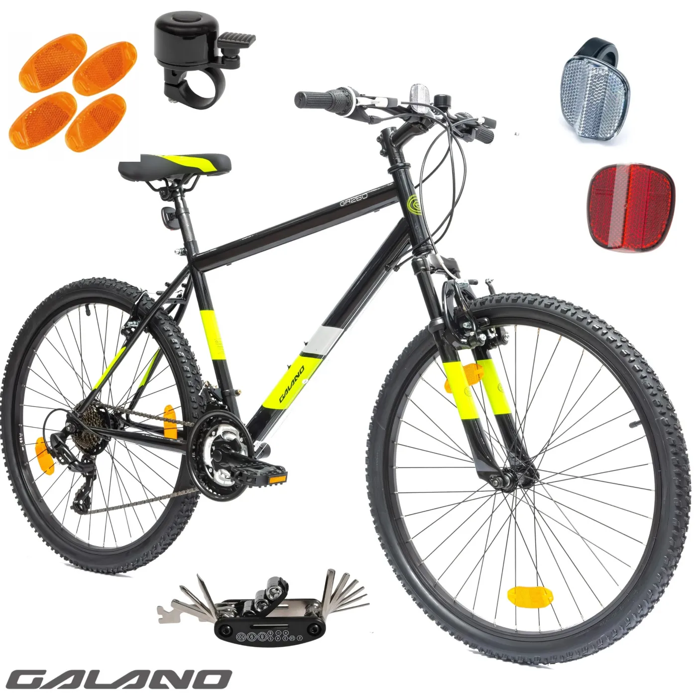 Rower Górski Uniwersalny 26 MTB Młodzieżowy 21 Biegów Unisex Dzwonek Góral