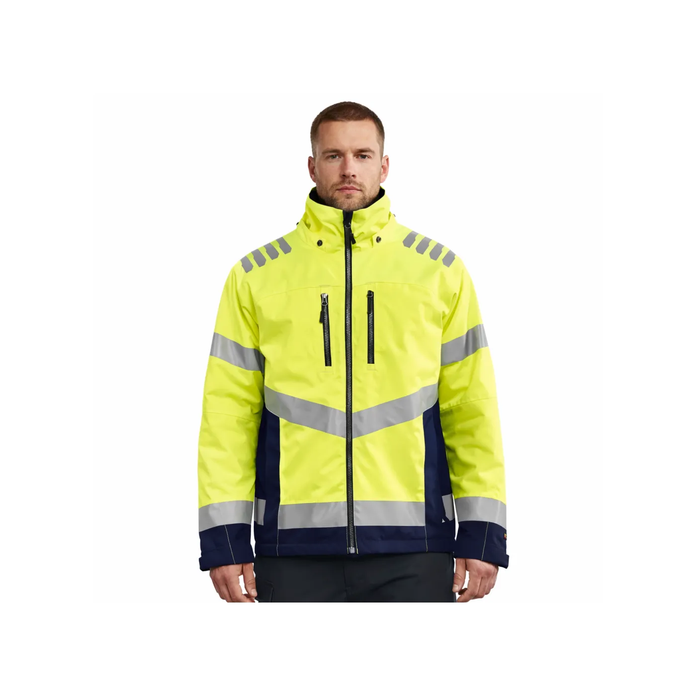 Kurtka Zimowa Męska Robocza Odblaskowa Blaklader 4780 Odpinany Kaptur r. M