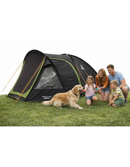 Namiot Turystyczny 5-Osobowy Vango Apollo Black 500 Wodoodporny Kopułowy