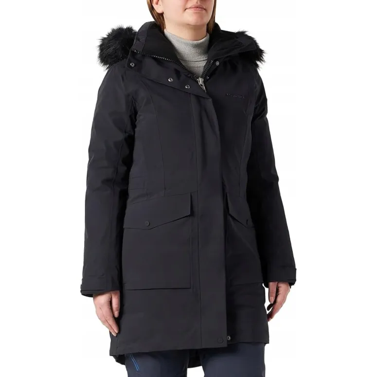 Płaszcz Puchowy Damski Parka Schöffel Damen Down Kiew Fast Dry Czarny 38