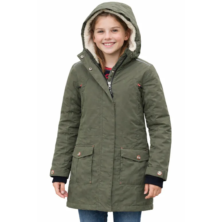 Kurtka Dziewczęca Płaszcz Killtec Odpinany Kaptur Ciemnooliwkowa r. US 12