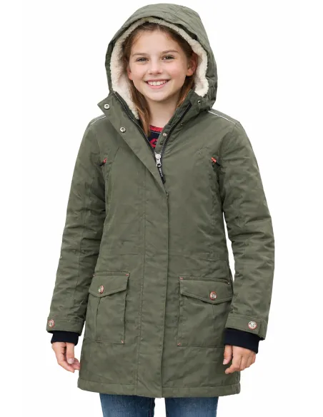 Kurtka Dziewczęca Płaszcz Killtec Odpinany Kaptur Ciemnooliwkowa r. US 12