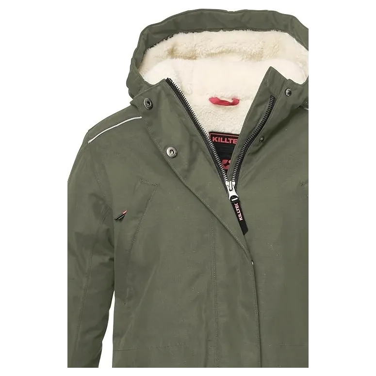 Kurtka Dziewczęca Płaszcz Killtec Odpinany Kaptur Ciemnooliwkowa r. US 12