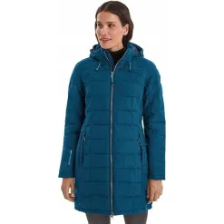 Kurtka Parka Damska Killtec Skane Wmn Quilted Prk Puchowa Niebieska 40/L
