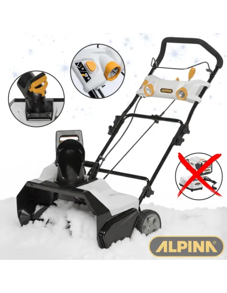 Odśnieżarka Akumulatorowa ALPINA AS 5148 Li 51cm Wyrzut 1-6m 180° Lampy LED