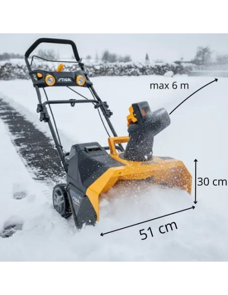 Odśnieżarka Akumulatorowa STIGA ST 4851 AE 51cm Wyrzut 6m 180° Lampy LED