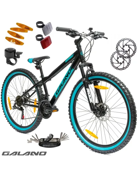 Rower Górski Młodzieżowy 26" MTB Tarcze 18 Biegów Shimano Odblaski Dzwonek