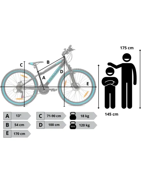 Rower Górski Młodzieżowy 26" MTB Tarcze 18 Biegów Shimano Odblaski Dzwonek