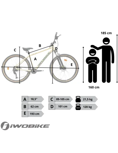 Rower Męski Górski 29" Aluminium Amortyzacja Shimano Cues MTB IWOBIKE 2025