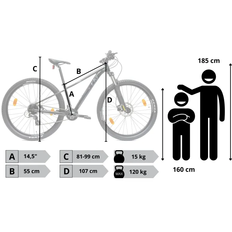 Rower Górski MTB 29 Alu Unisex Tarcze Hydrauliczne Altus Cyngle Odblaski