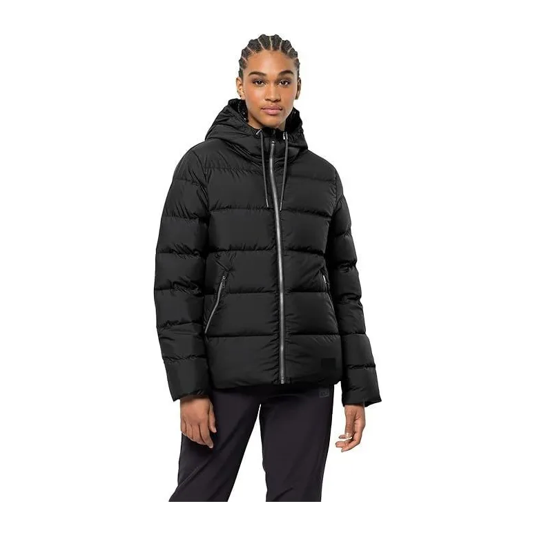 Damska Kurtka Zimowa Jack Wolfskin 1204912 Puchowa Czarna Kaptur Rozmiar M