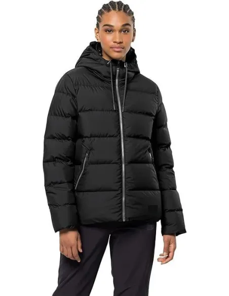 Damska Kurtka Zimowa Jack Wolfskin 1204912 Puchowa Czarna Kaptur Rozmiar M