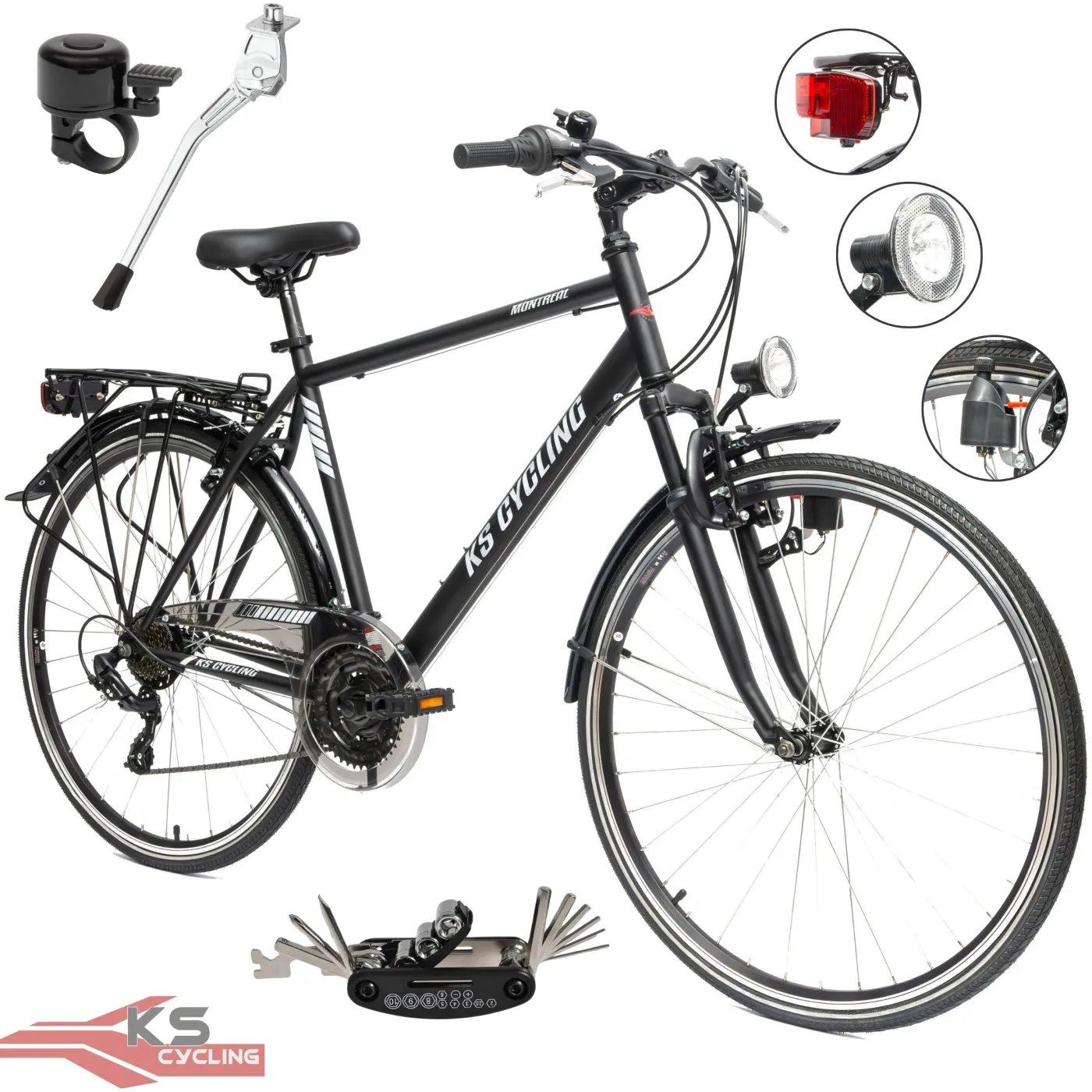 Męski Rower Trekkingowy 28 Turystyczny Amortyzacja Przedni Widelec Stalowy