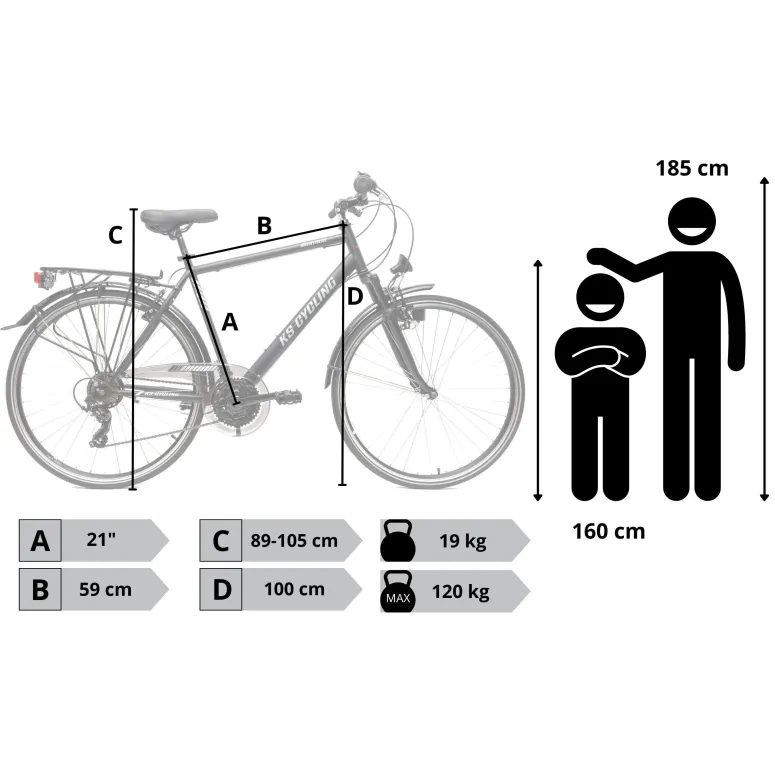 Męski Rower Trekkingowy 28 Turystyczny Amortyzacja Przedni Widelec Stalowy