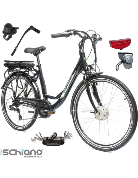 Elektryczny Rower Miejski 26 Damski Wspomaganie ALU Damka 7 Biegów Błotniki