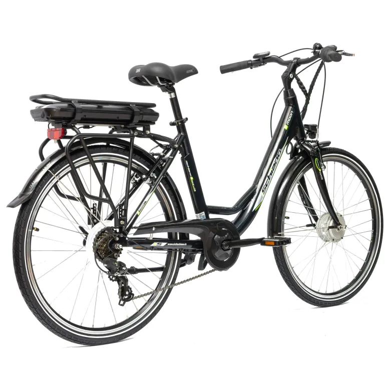 Elektryczny Rower Miejski 26 Damski Wspomaganie ALU Damka 7 Biegów Błotniki