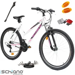 Rower Damski Dziewczęcy MTB 26" Górski Power + Stopka Odblaski