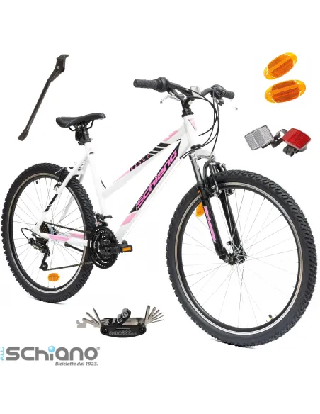 Rower Damski Dziewczęcy MTB 26" Górski Power + Stopka Odblaski