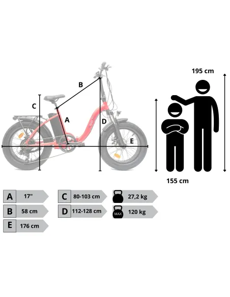 Rower Elektryczny Damski Męski Składany FATBIKE 20x4.0" ALU Shimano Światła