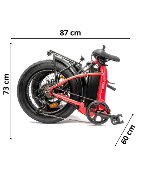 Rower Elektryczny Damski Męski Składany FATBIKE 20x4.0" ALU Shimano Światła
