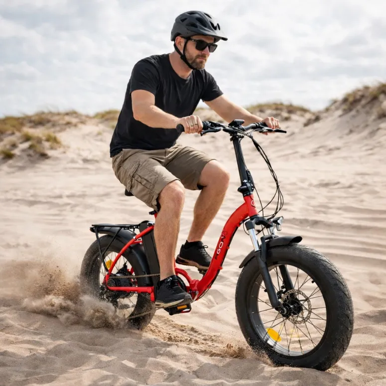 Rower Elektryczny Damski Męski Składany FATBIKE 20x4.0" ALU Shimano Światła