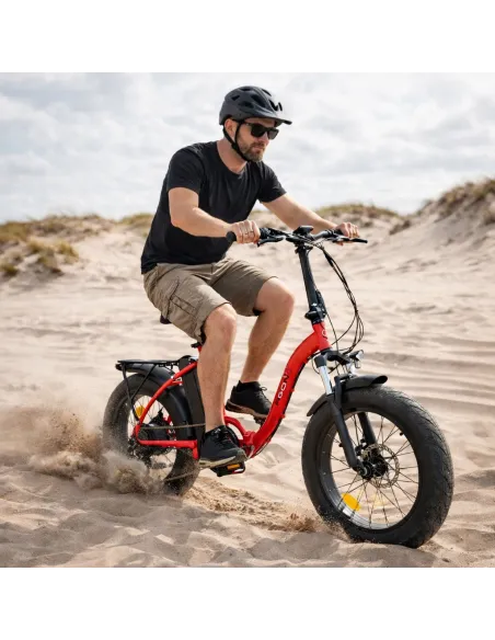 Rower Elektryczny Damski Męski Składany FATBIKE 20x4.0" ALU Shimano Światła