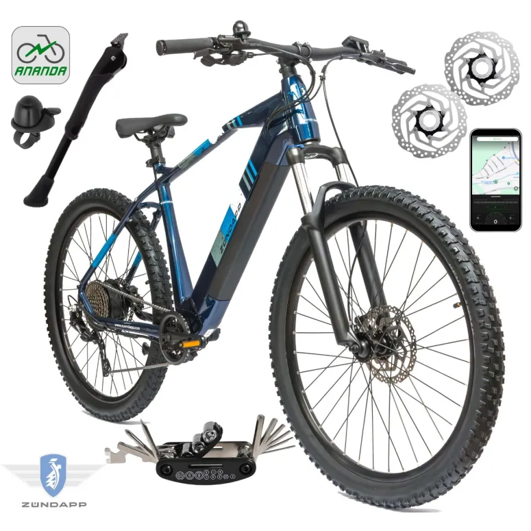 Rower Elektryczny Męski Damski Górski 27,5" MTB SHIMANO Deore LCD Aplikacja