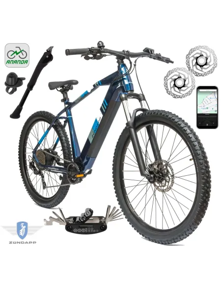 Rower Elektryczny Męski Damski Górski 27,5" MTB SHIMANO Deore LCD Aplikacja