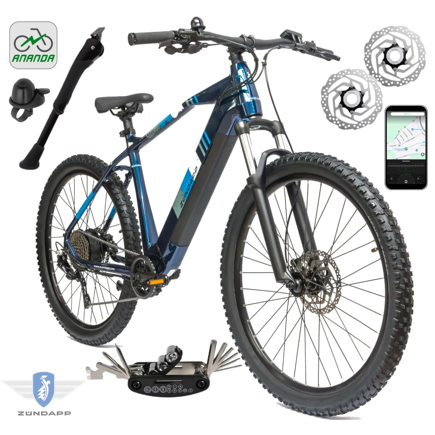 Rower Elektryczny Męski Damski Górski 27,5 MTB SHIMANO Deore 2025 Aplikacja