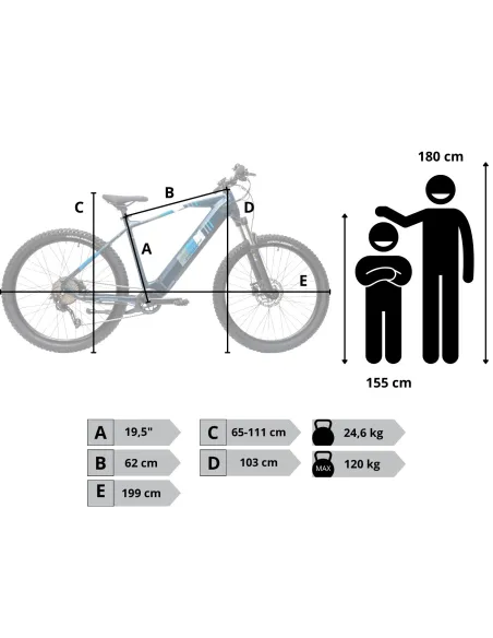 Rower Elektryczny Męski Damski Górski 27,5 MTB SHIMANO Deore 2025 Aplikacja