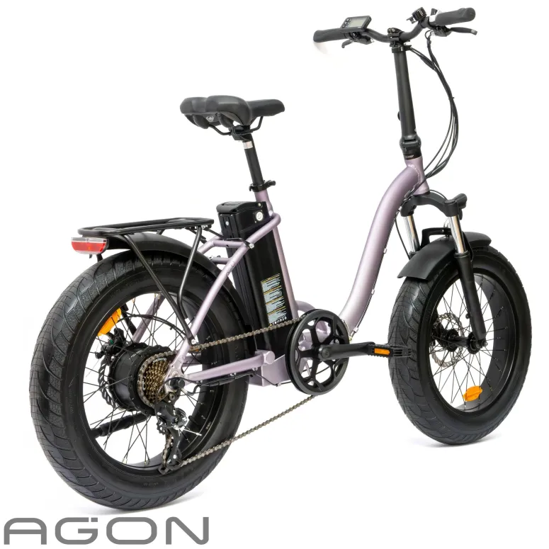 Rower Elektryczny Damski Męski Składany Fatbike 20" SHIMANO Składak Tarcze