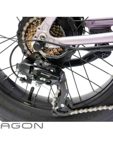 Rower Elektryczny Damski Męski Składany Fatbike 20" SHIMANO Składak Tarcze