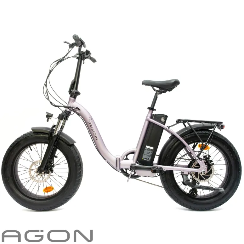 Rower Elektryczny Damski Męski Składany Fatbike 20" SHIMANO Tarcze Składak