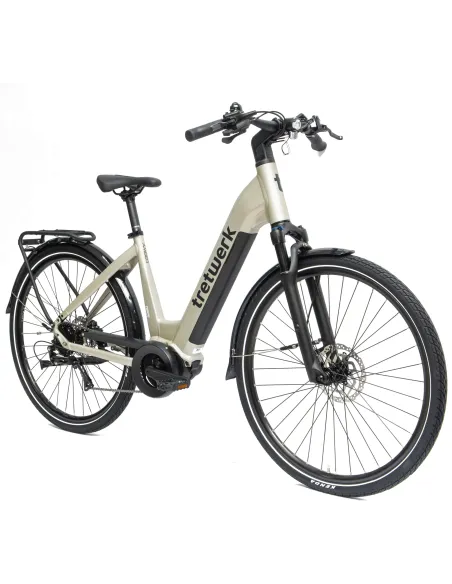 Rower Elektryczny Damski Miejski 28" SHIMANO 250 W LCD Aplikacja NFC 2025