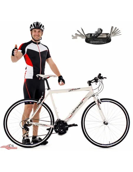 Rower Męski Szosowy Koła 28" Aluminium Kolarzówka Dzwonek Lekki Szosówka