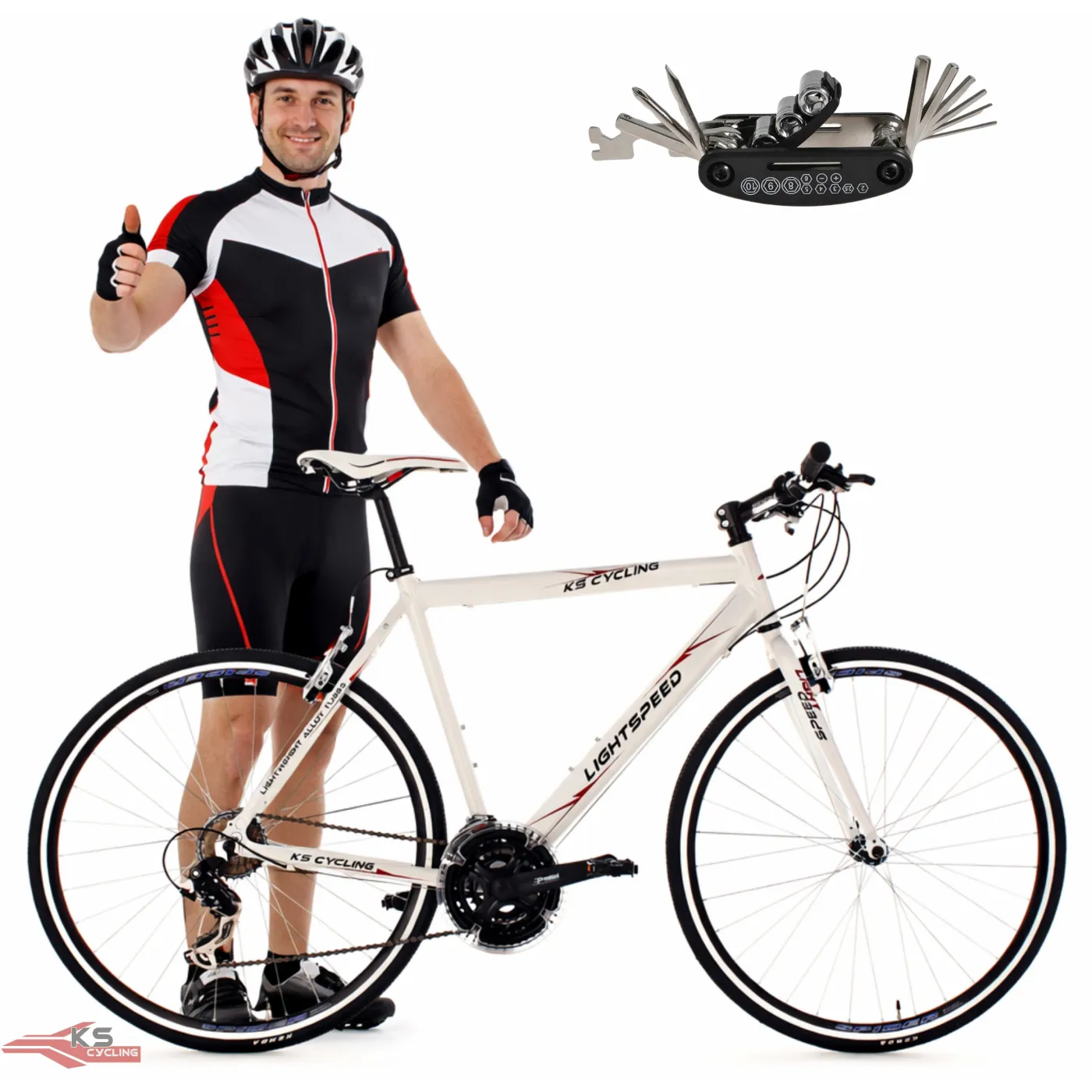 Rower Męski Szosowy Koła 28" Aluminium Kolarzówka Dzwonek Lekki Szosówka