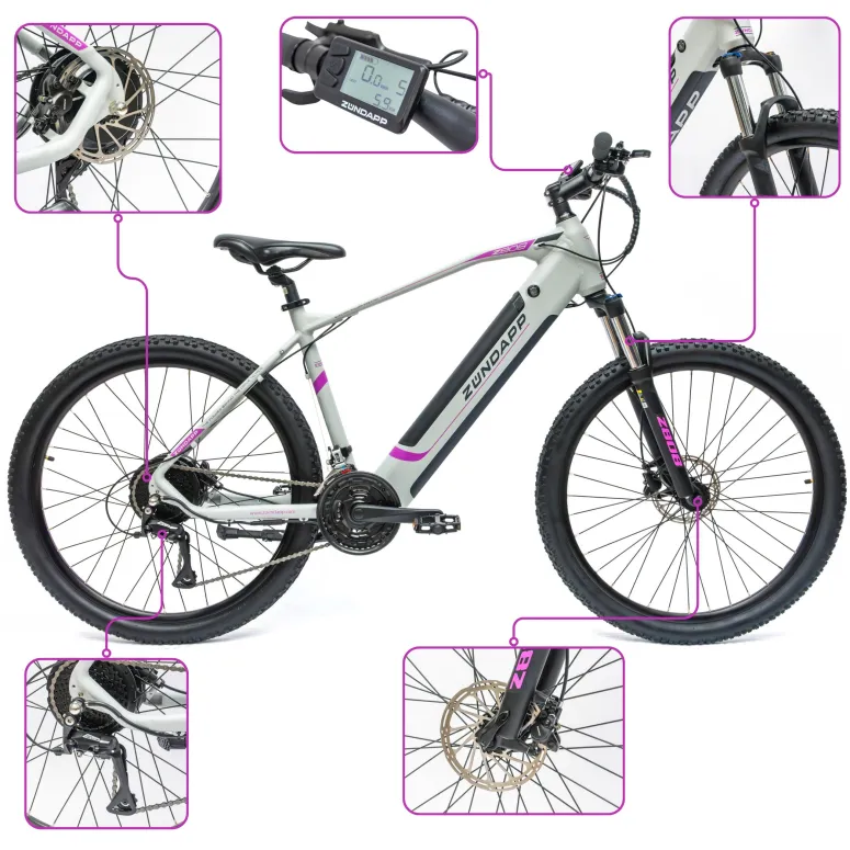 Rower Elektryczny Damski Męski Górski MTB 27.5 504Wh Shimano Hydraulika 250