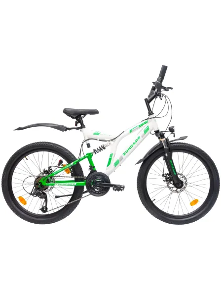 Rower Górski Dziecięcy Chłopięcy MTB Koła 24" Tarcze Full Amory Oświetlenie