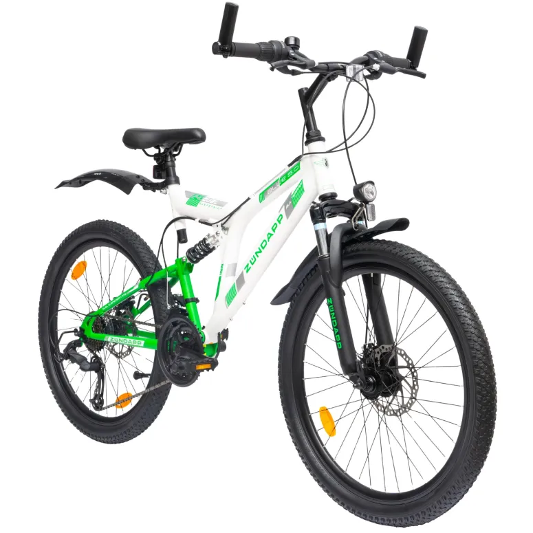 Rower Górski Dziecięcy Chłopięcy MTB Koła 24" Tarcze Full Amory Oświetlenie