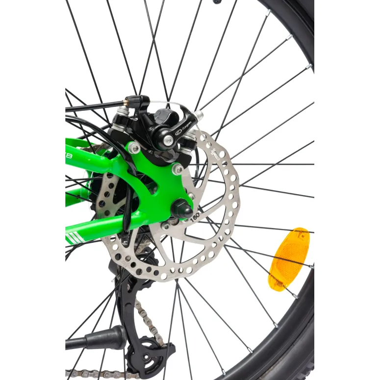 Rower Górski Dziecięcy Chłopięcy MTB Koła 24" Tarcze Full Amory Oświetlenie