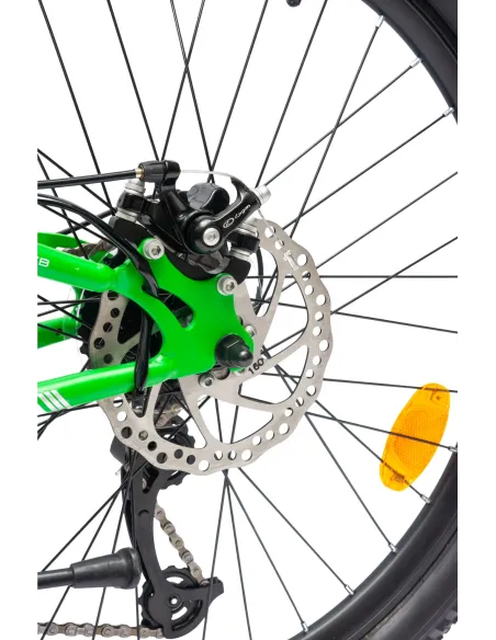 Rower Górski Dziecięcy Chłopięcy MTB Koła 24" Tarcze Full Amory Oświetlenie