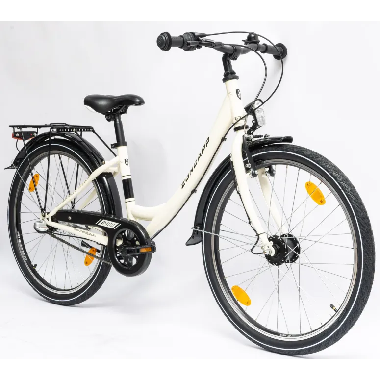 Rower Dziewczęcy Miejski 24" Junior SHIMANO Nexus Oświetlenie Dynamo Stopka